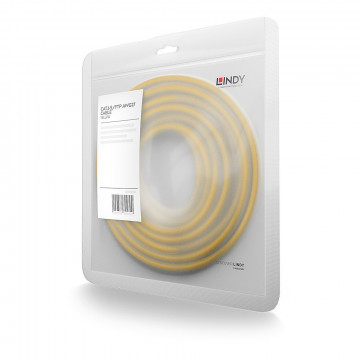 Tinklo Kabelis - LINDY Cat.6 S/FTP Tinklo Kabelis, RJ45, M/M, 250MHz, 27AWG, 2 m, Geltonas