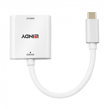 Adapteris - LINDY USB Type C į HDMI  4K60 Konverteris, Baltas