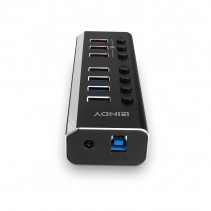 USB Hub - LINDY 4 Prievadų USB 3.0 Hub su 3 Greito Įkrovimo 3.0 Prievadais