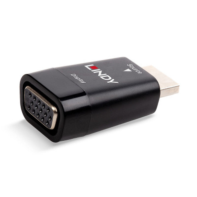 Adapteris - LINDY HDMI į VGA Konverteris, Juodas