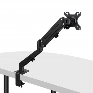 Monitorių Laikiklis - LINDY Viengubas Stalo Laikiklis Monitoriui, Ekranų Laikiklis 17-27", 9kg, Juodas