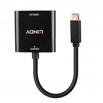 Adapteris - LINDY USB Type C į DisplayPort 4k144 Konverteris, Juodas