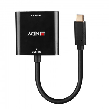 Adapteris - LINDY USB Type C į DisplayPort 4k144 Konverteris, Juodas
