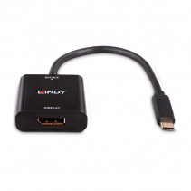 Adapteris - LINDY USB Type C į DisplayPort 4k144 Konverteris, Juodas