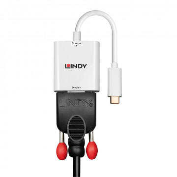 Adapteris - LINDY USB Type C į VGA Konverteris, Baltas