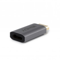 Adapteris - LINDY DisplayPort į HDMI Aktyvus Keitiklis, 8K60Hz, 3840x2160@120Hz, 48Gbps, Pilkas