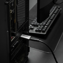 Adapteris - LINDY DisplayPort į HDMI Aktyvus Keitiklis, 8K60Hz, 3840x2160@120Hz, 48Gbps, Pilkas