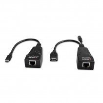 USB Prailginimas - LINDY USB 2.0 Type C Cat.6 Prailginimas, 480Mbps, 100 m, Juodas