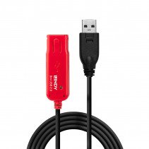 USB Prailginimo Laidas - LINDY USB 2.0 Aktyvus Prailginimo Laidas Pro Extend Type M/F, 8 m, Juodas
