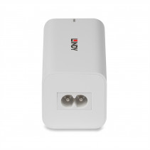 USB Įkroviklis - LINDY 100W 4 Prievadų GaN Įkroviklis su 2x USB Type C ir 2x Type A Prievadai, Baltas