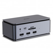 Nešiojamojo Kompiuterio Dokavimo Stotis - LINDY DST-Pro USB4 Dokas 8K/2x4K 60Hz, USB tipo A/C, HDMI, DP, 100W