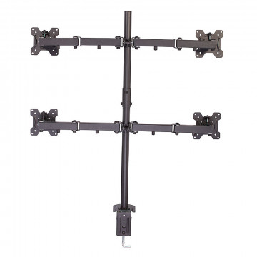 Monitorių Laikiklis - LINDY Quad Display Bracket 4x17''-28'', Maks. 7kg, Juodas