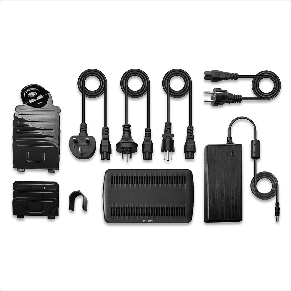 USB Įkrovimo Stotis - LINDY 160W 6 Prievadų Išmanusis Įkroviklis 3A USBType A ir C