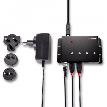 USB Hub - LINDY 4 Prievadų USB 3.0 Metalinis Hub 5Gbps su Montavimo Laikikliais