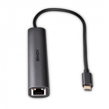 Adapteris - LINDY USB 3.2 Gen 2 Type C Hub, 3 Prievadų su Gigabit Ethernet