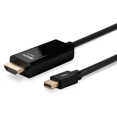Adapteris - LINDY Mini-DisplayPort į HDMI, 4K30Hz, 3840x2160@30Hz, 3 m, Juodas