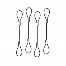 Adapteris - 4 vnt. 150mm Nerūdijančio Plieno Juodas Tvirtinimas