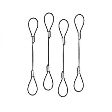 Adapteris - 4 vnt. 150mm Nerūdijančio Plieno Juodas Tvirtinimas