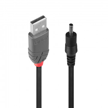 USB Laidas - LINDY USB 2.0 Type A į 3.5mm DC Laidas, 1.5 m, Juodas
