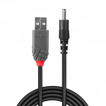USB Laidas - LINDY USB 2.0 Type A į 3.5mm DC Laidas, 1.5 m, Juodas