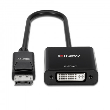 Adapteris - LINDY DisplayPort į DVI-D Aktyvus Adapteris Konverteris, 1920x1080@60Hz, 160mm, Juodas