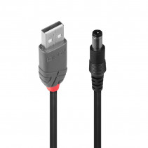 USB Laidas - LINDY USB 2.0 Type A į 5.5mm DC Laidas, 1.5 m, Juodas
