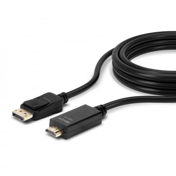 DisplayPort Kabelis - LINDY DisplayPort į HDMI Kabelis, 3840x2160@30Hz, 3 m, Juodas