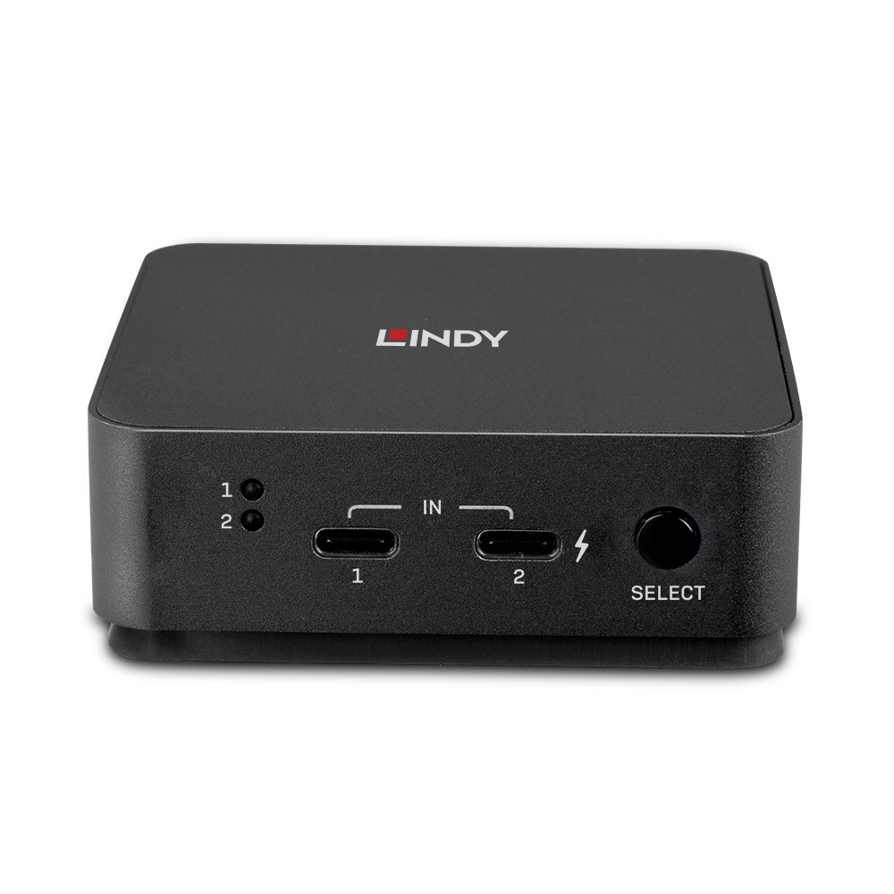 KVM Jungiklis - LINDY 2 Prievadų Type C, Dvigubas HDMI 4K60 KVM Jungiklis su USB 3.2 Gen 2, 100W PD