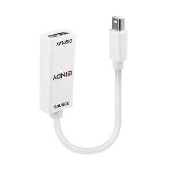 Adapteris - LINDY Mini DisplayPort 1.2 į HDMI 4K Pasyvus Adapteris Konverteris, 30Hz, 10.8Gbps, Baltas