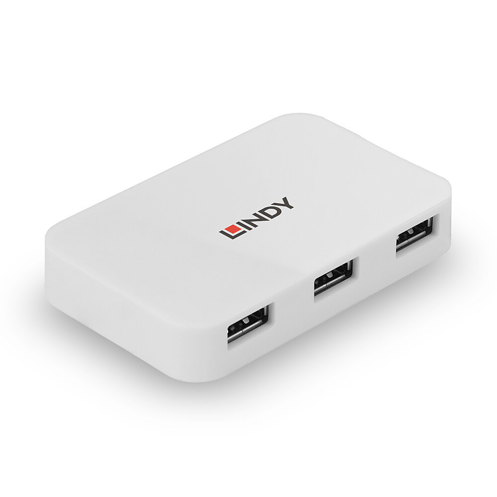 USB Hub - LINDY 4 Prievadų USB 3.0 Hub 5 Gbps su 0.5 m Kabeliu