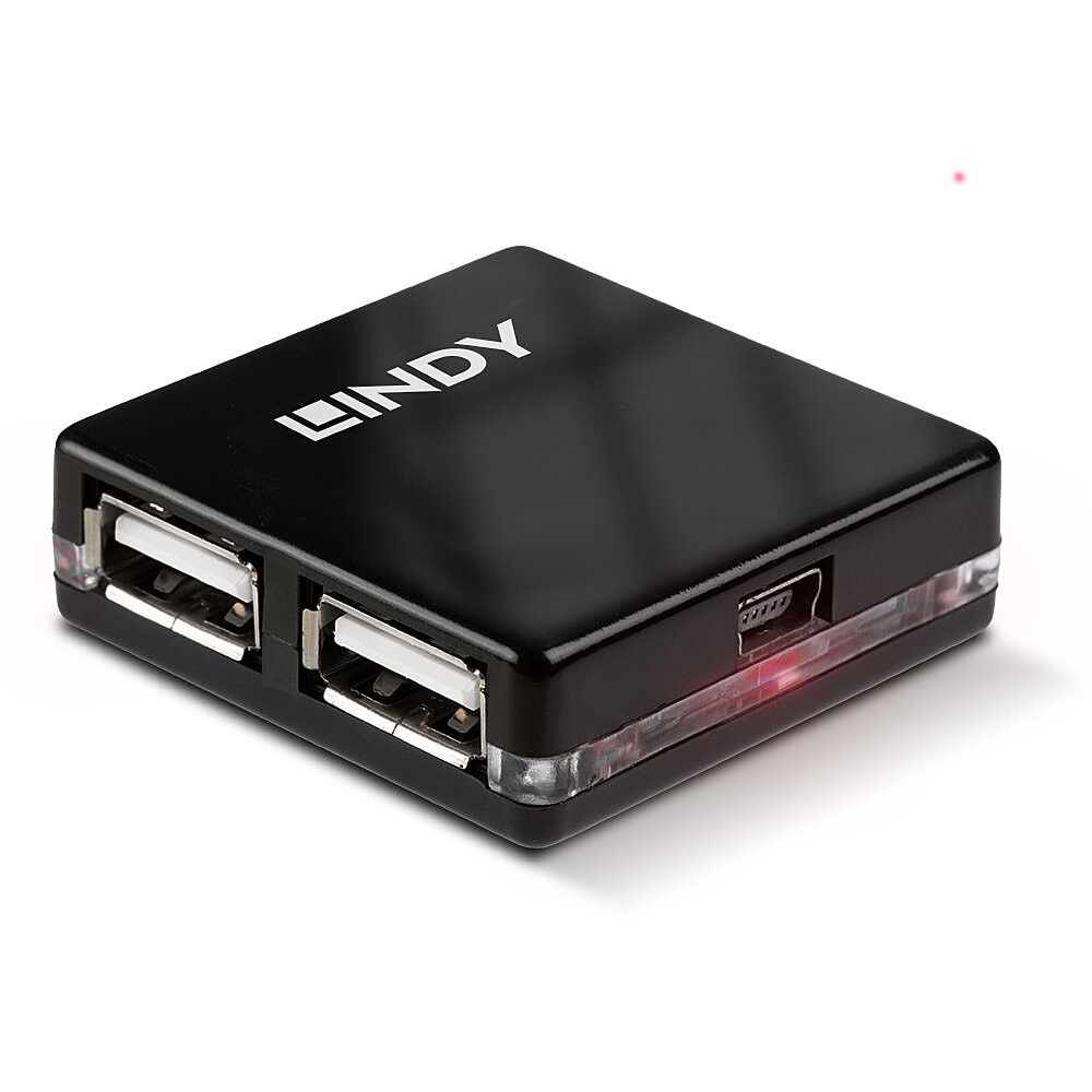 USB Hub - LINDY 4 Prievadų USB 2.0 Mini Hub 480Mbps