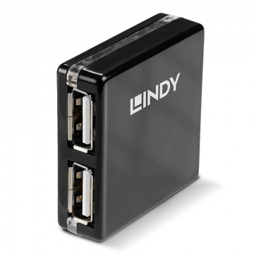 USB Hub - LINDY 4 Prievadų USB 2.0 Mini Hub 480Mbps