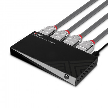 HDMI Jungiklis - LINDY 3 Prievadų HDMI 8K60 Jungiklis 8K60 7680x4320 HDMI 2.1 Nuotolinio Valdymo Pultas