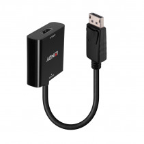 Adapteris - LINDY DisplayPort 1.2 į HDMI 4K 60Hz Aktyvus Adapteris Konverteris, 3840x2160@60Hz, 100 mm, Juodas