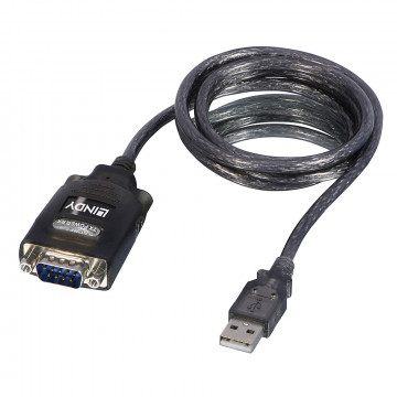 Adapteris - LINDY USB į Konverterį su COM, 1.1 m, Juodas