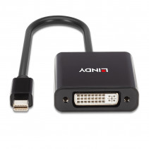 Adapteris - LINDY Mini DisplayPort į DVI Aktyvus Adapteris, 1920x1200@60Hz, 160mm, Juodas