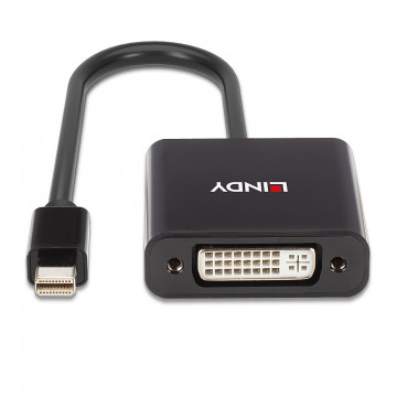 Adapteris - LINDY Mini DisplayPort į DVI Aktyvus Adapteris, 1920x1200@60Hz, 160mm, Juodas