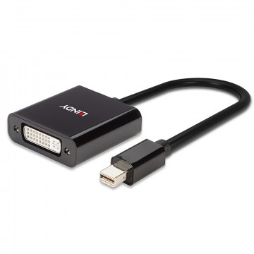 Adapteris - LINDY Mini DisplayPort į DVI Aktyvus Adapteris, 1920x1200@60Hz, 160mm, Juodas