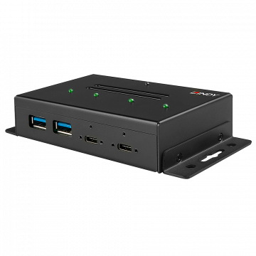 USB Hub - LINDY 4 Port USB 3.2 Gen 2 Type C Metalinis Hub, 10 Gbps