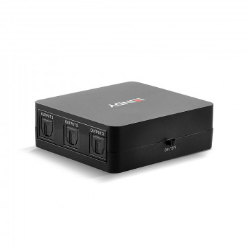 Garso Skirstytuvas - LINDY 3 Prievadų TosLink Skaitmeninis Garso Skirstytuvas LPCM2.0, DTS, Dolby Digital, Juodas