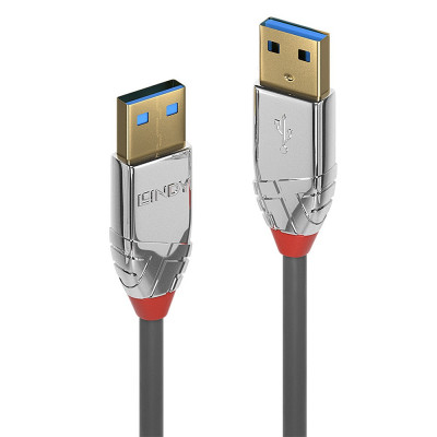 USB Laidas - LINDY Cromo Line USB 3.2 Type A į A Laidas, 5Gbps, 5 m, Pilkas