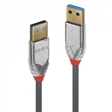 USB Laidas - LINDY Cromo Line USB 3.2 Type A į A Laidas, 5Gbps, 5 m, Pilkas