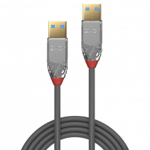 USB Laidas - LINDY Cromo Line USB 3.2 Type A į A Laidas, 5Gbps, 5 m, Pilkas