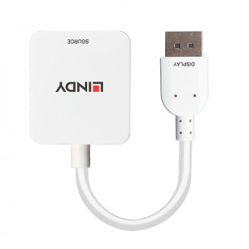 Adapteris - LINDY HDMI 18G į DisplayPort 1.2 Konverteris, 3840x2160@60Hz, Baltas