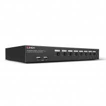 KVM Switch - LINDY 8 Prievadų DisplayPort 1.2, USB 2.0 ir Garso KVM Switch, Juodas